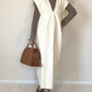 v-neck ribbon one piece (ivory) *JP