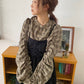 sleeve gathered blouse (check) *JP