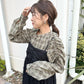 sleeve gathered blouse (check) *JP