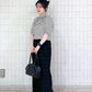 ruffle long tight skirt (black) *JP