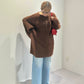 volume knit mini dress (brown) *JP