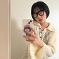 pattern knit cardigan (ivory) *JP