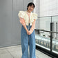 multi-way ruffle blouse (white) *JP