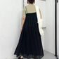 gathered tulle tee (light khaki) *JP