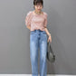 hem slit denim pants (blue) *JP