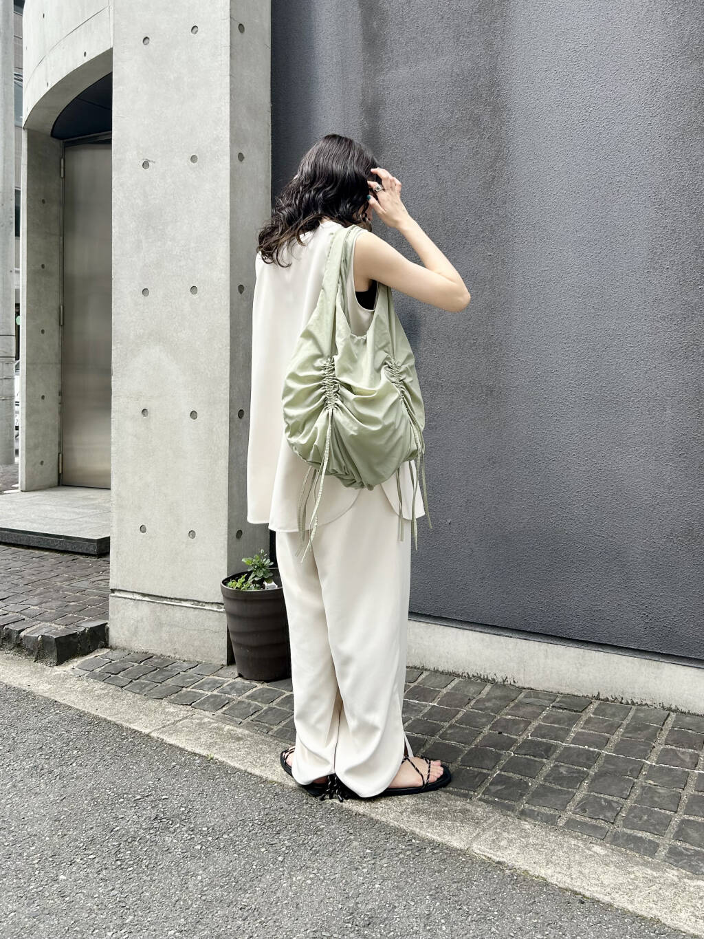 design balloon bag (khaki) *JP