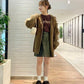 jacquard fringe cardigan (khaki) *JP