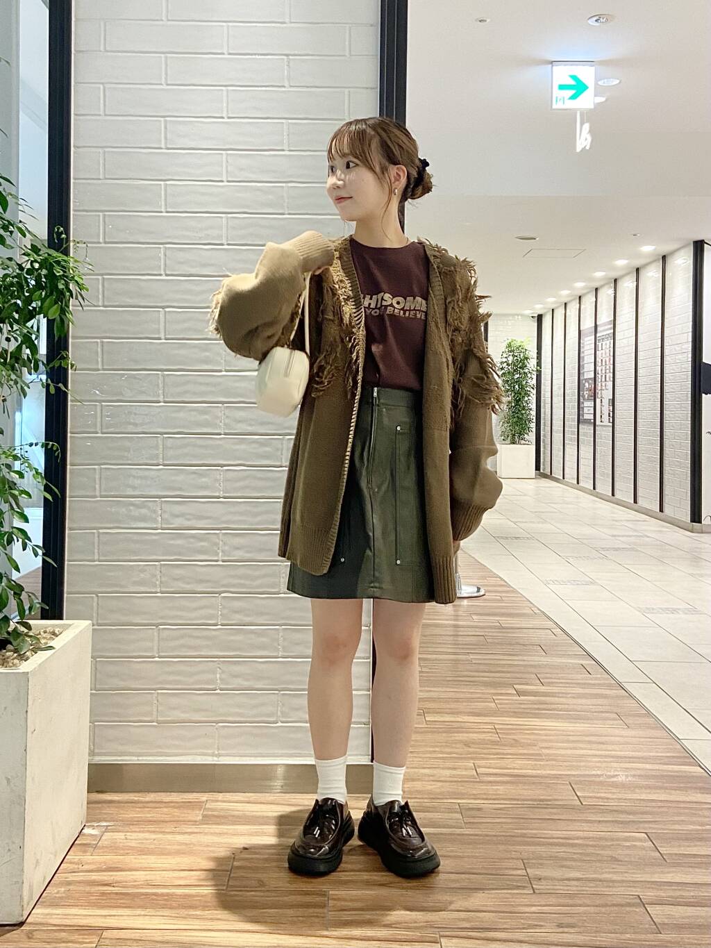 jacquard fringe cardigan (khaki) *JP