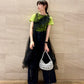 『高橋愛×KBF』frilled tulle dress (black) *JP