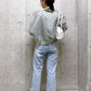 hem slit denim pants (sax blue) *JP