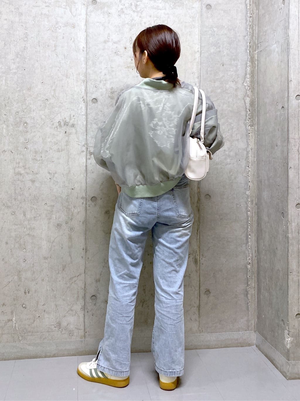 hem slit denim pants (sax blue) *JP