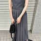 pleated camisole dress (grey) *JP