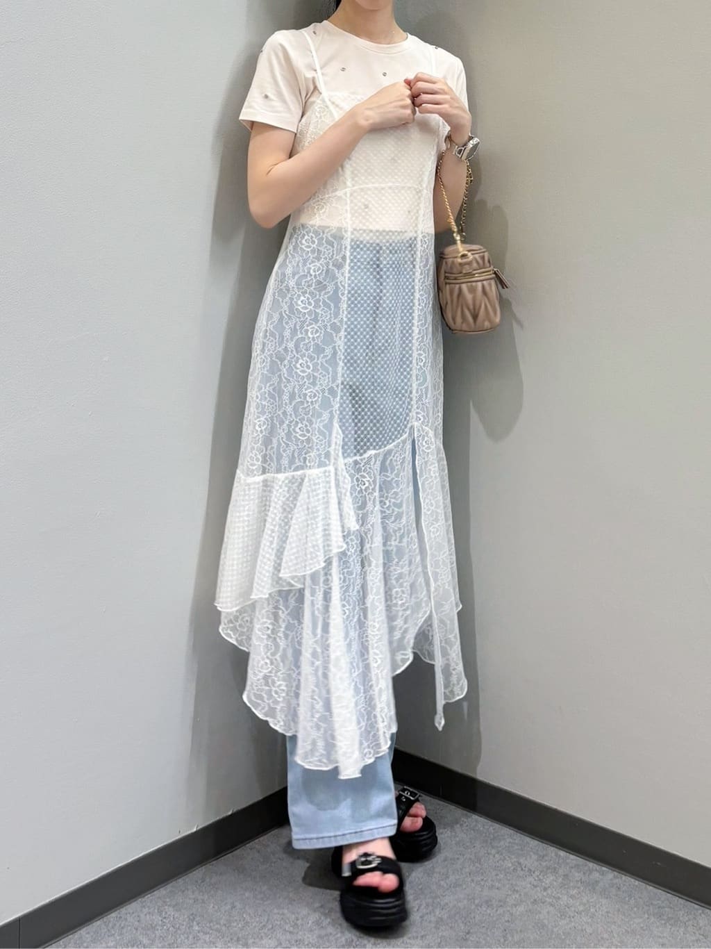 irregular lace ops (white) *JP