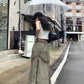 suspender maxi skirt (light khaki) *JP