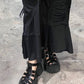 cut out gather skirt (black) *JP