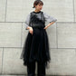 『高橋愛×KBF』frilled tulle dress (black) *JP