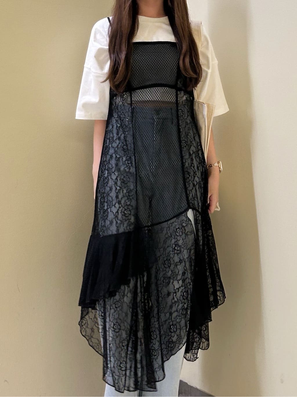 irregular lace ops (black) *JP