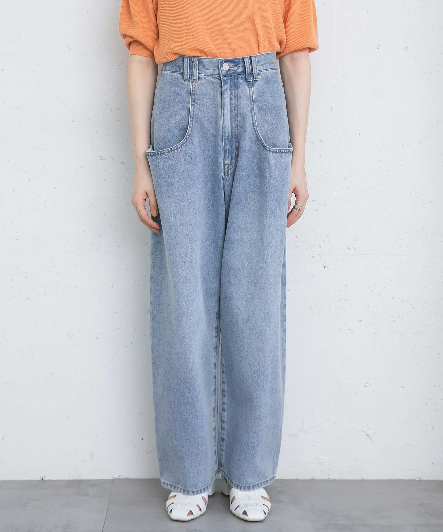 BIG pocket jeans (light blue) *JP