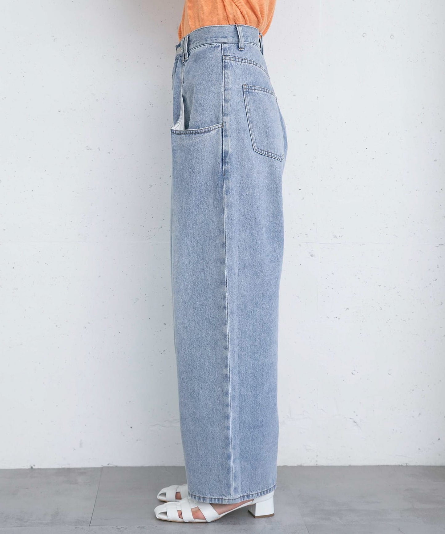 BIG pocket jeans (light blue) *JP