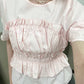 『高橋愛×KBF』shirred bustier blouse (pink) *JP