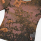 graphic sheer top (flower) *JP