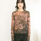 graphic sheer top (flower) *JP