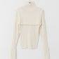 overshawl high neck knit (ivory) *JP