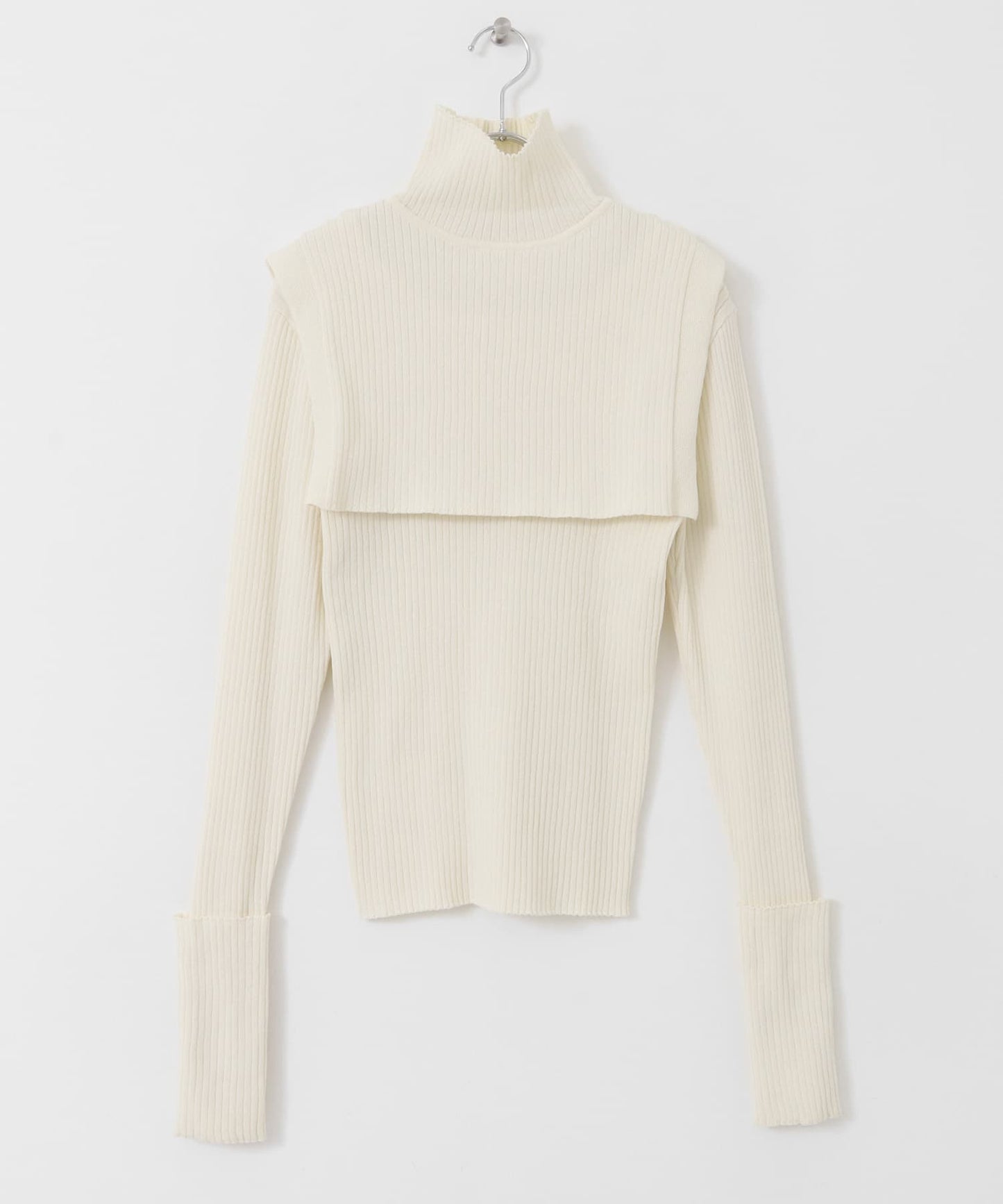 overshawl high neck knit (ivory) *JP