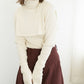 overshawl high neck knit (ivory) *JP