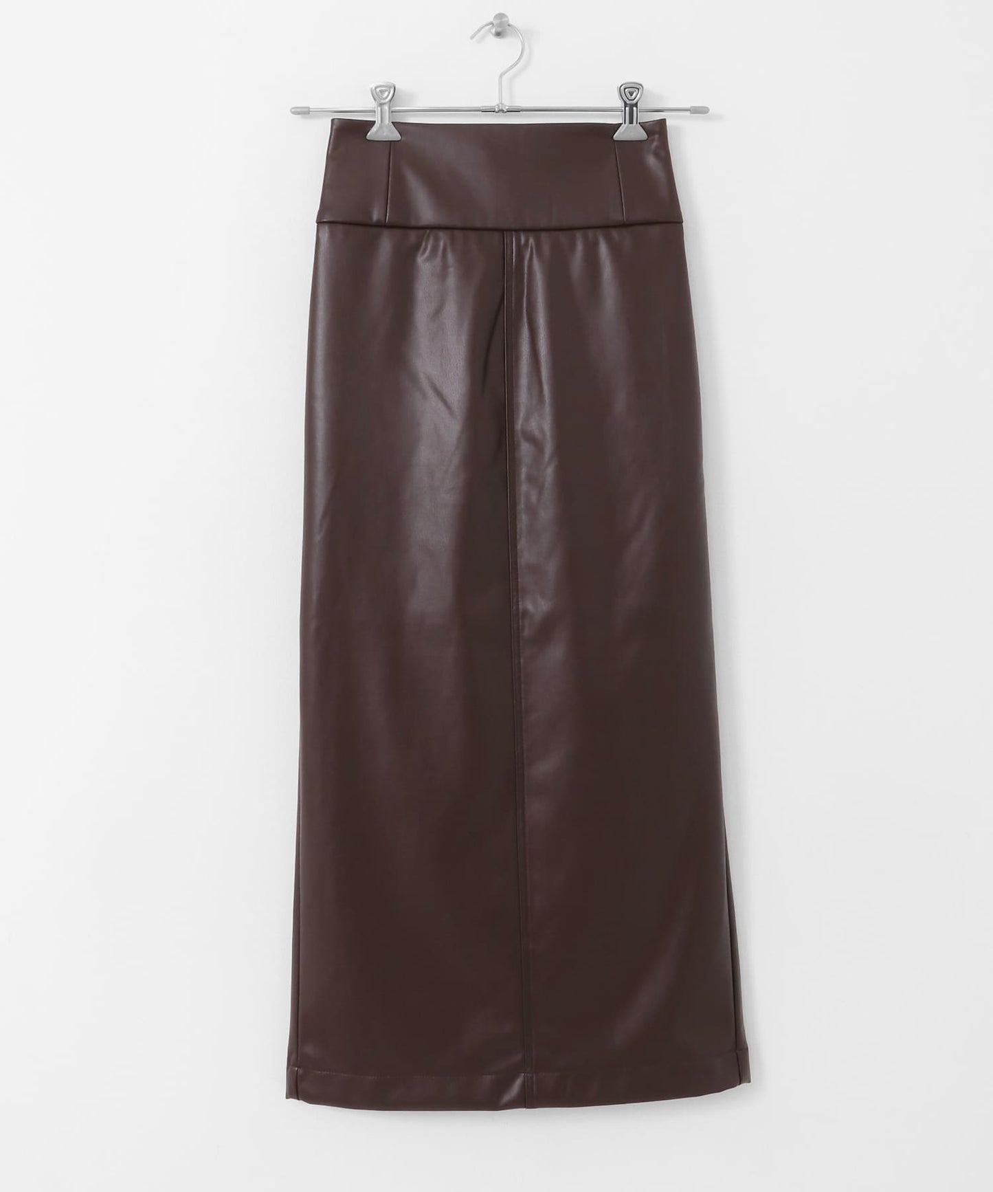 faux leather tight skirt (brown) *JP