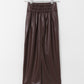 faux leather tight skirt (brown) *JP