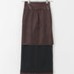 faux leather tight skirt (brown) *JP