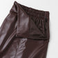 faux leather tight skirt (brown) *JP