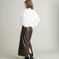 faux leather tight skirt (brown) *JP