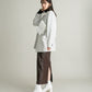 faux leather tight skirt (brown) *JP