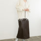 faux leather tight skirt (brown) *JP