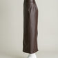 faux leather tight skirt (brown) *JP