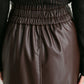 faux leather tight skirt (brown) *JP