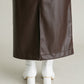 faux leather tight skirt (brown) *JP