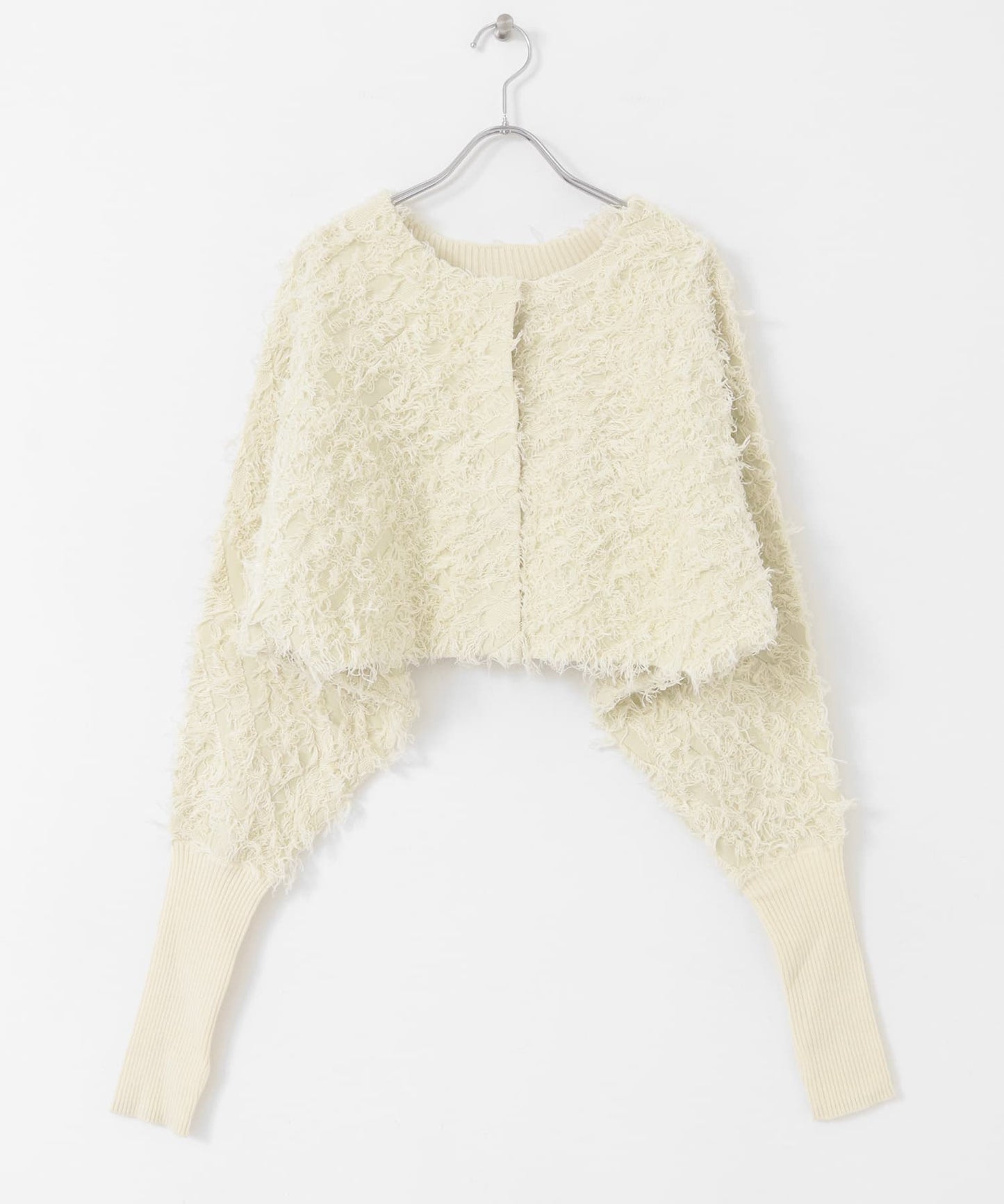 2way fringe cardigan (ivory) *JP