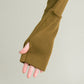 overshawl knit ops (khaki) *JP