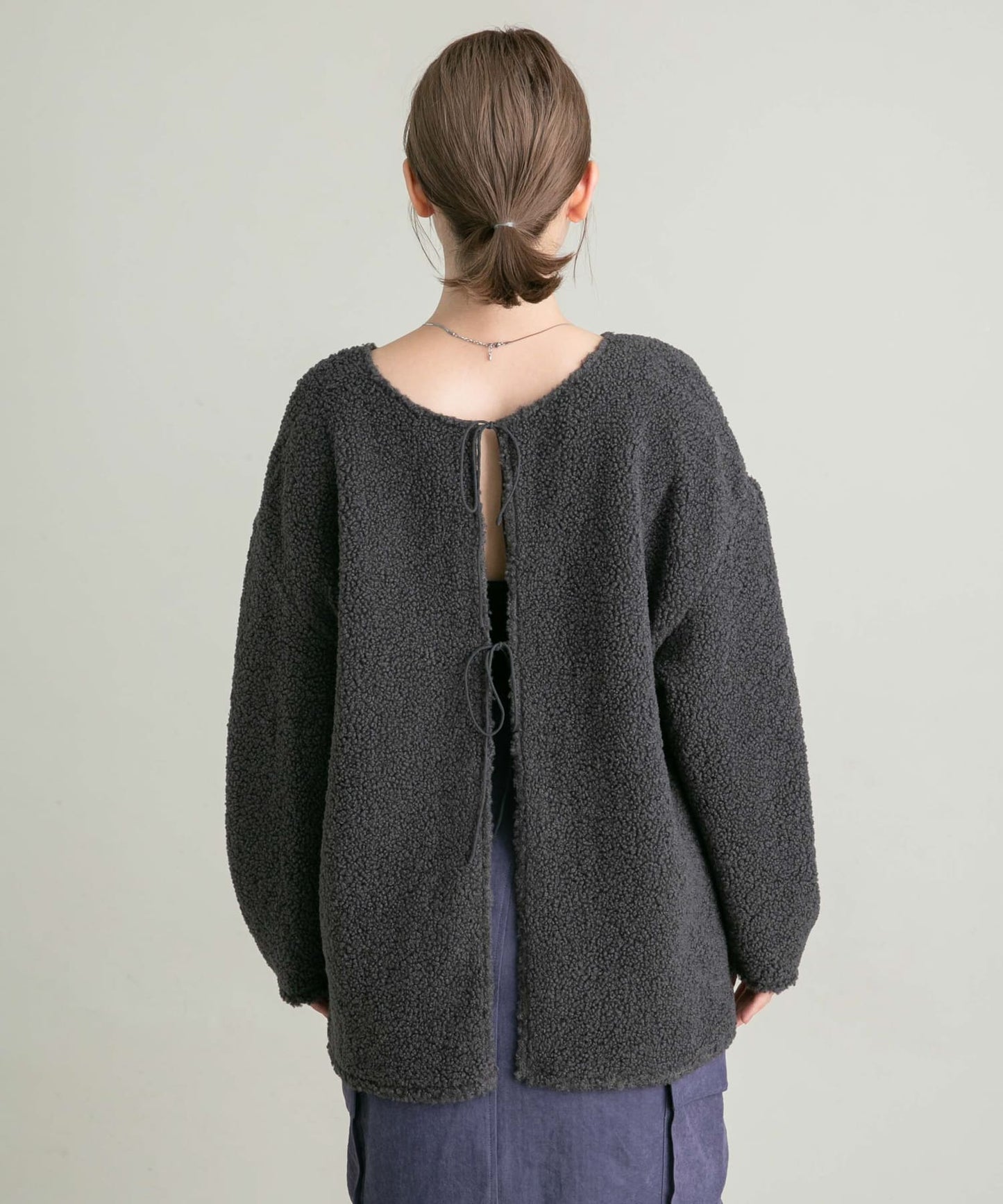 2way ribbon outer (charcoal) *JP