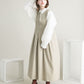 pleated jumper skirt (beige)