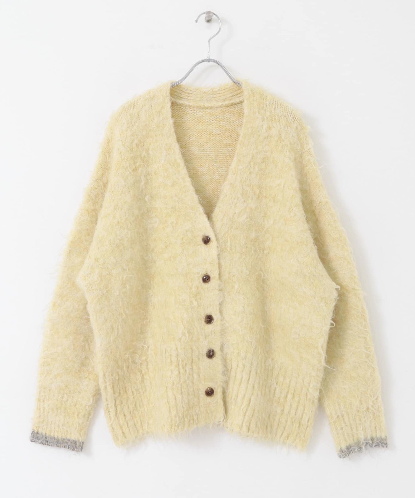 shaggy cardigan (yellow) *JP