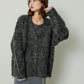 shaggy cardigan (charcoal) *JP