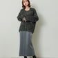 shaggy cardigan (charcoal) *JP