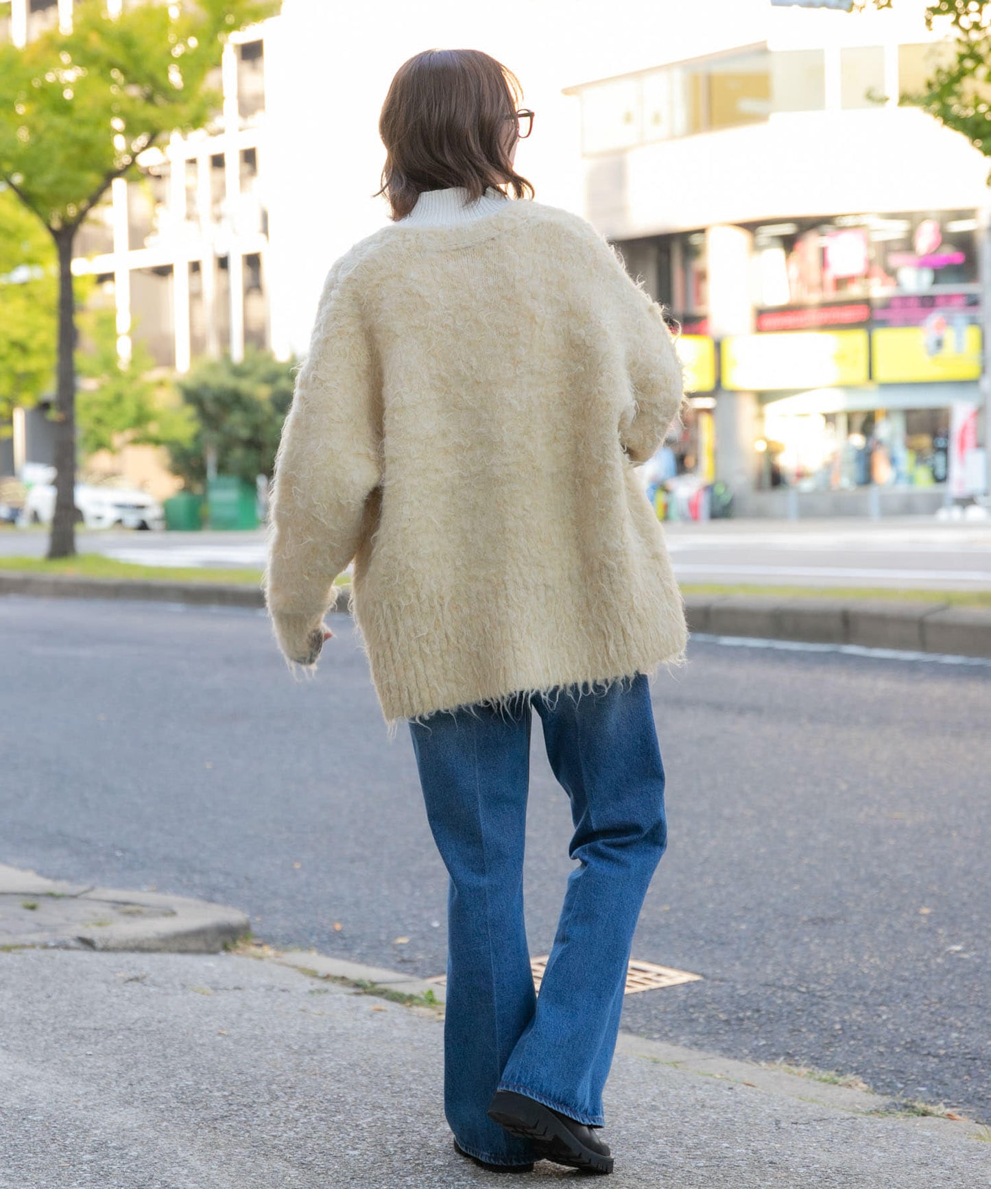 shaggy cardigan (yellow) *JP