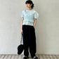 『高橋愛×KBF』shirred bustier blouse (light blue) *JP