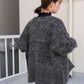 shaggy cardigan (charcoal) *JP