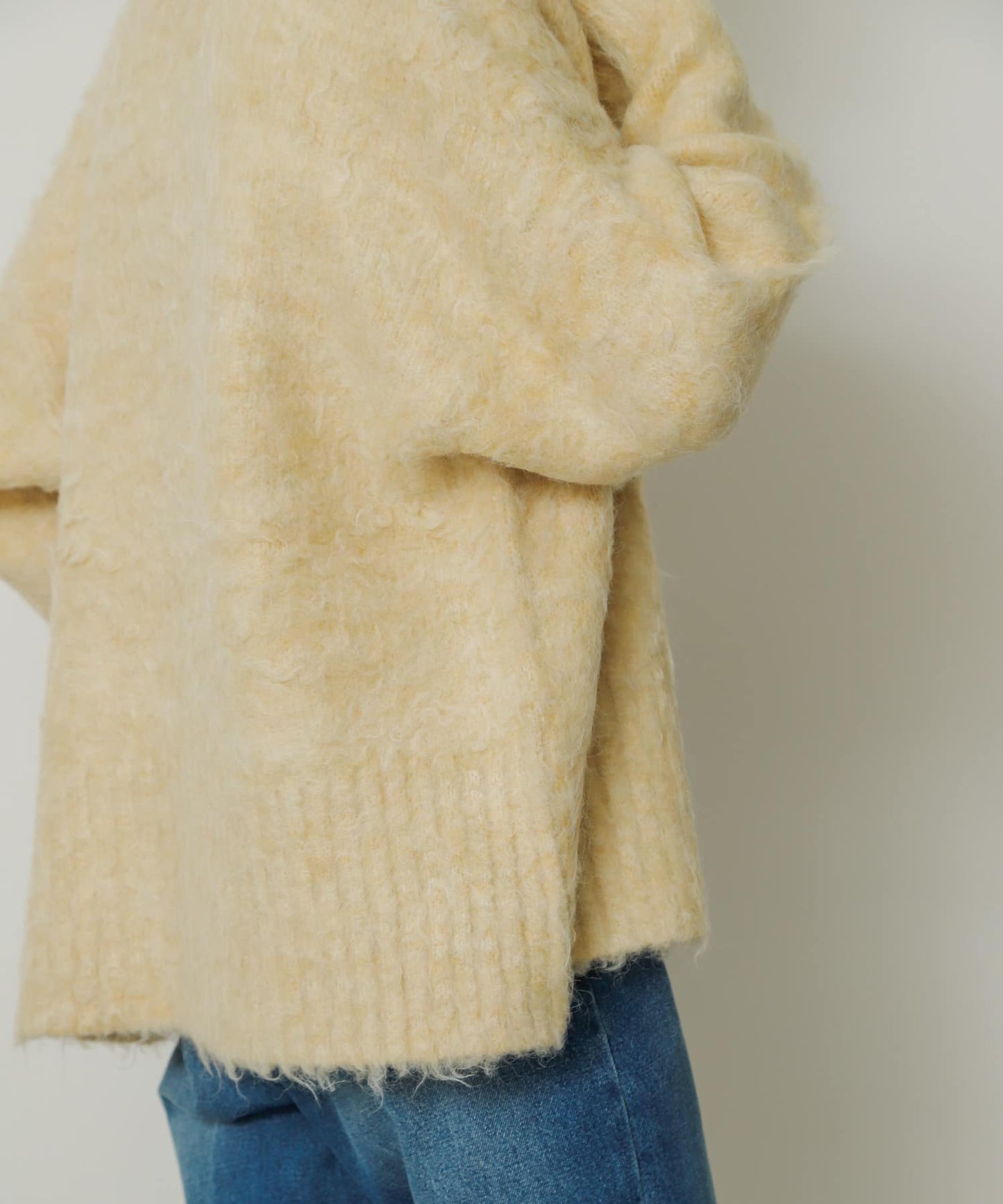 shaggy cardigan (yellow) *JP